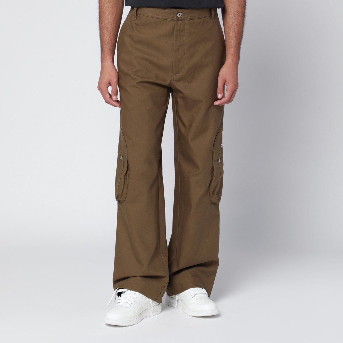 Off White Off-White™ Brown cargo trousers with logo Off White 