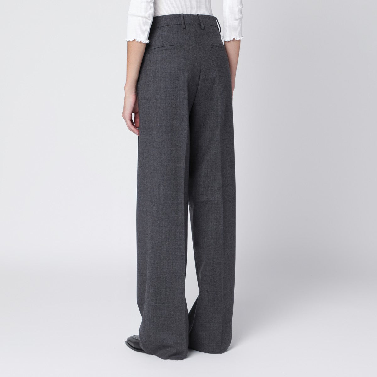 Tagliatore Grey pleated wool-blend trousers Tagliatore 