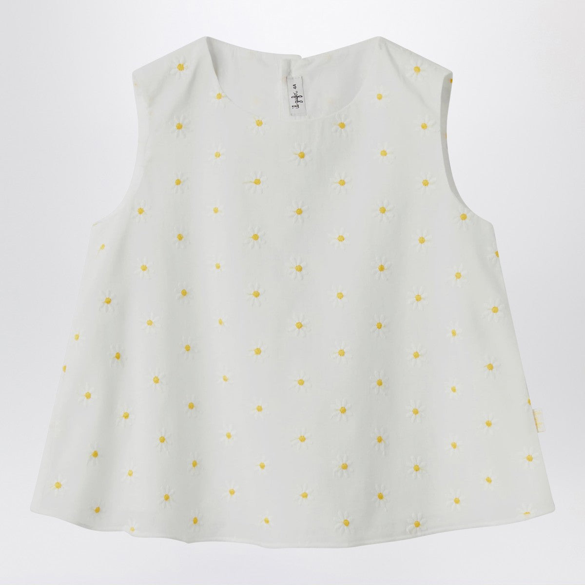 Il Gufo White top with floral embroidery Il Gufo 