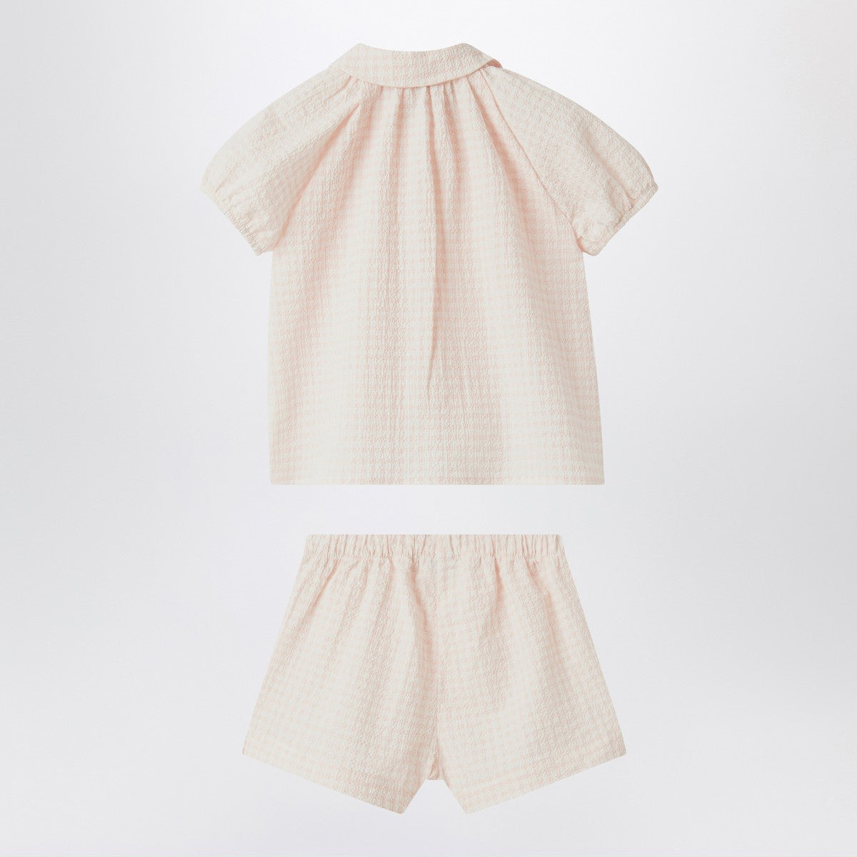 Il Gufo Pink set in seersucker Il Gufo 