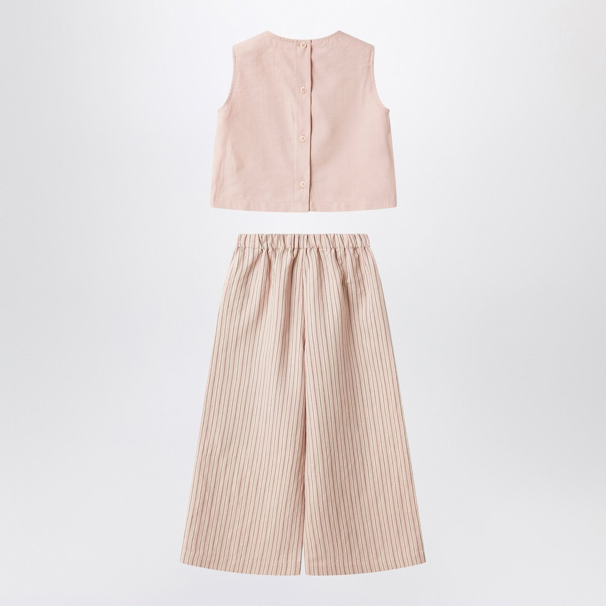 Il Gufo Blush pink striped outfit Il Gufo 