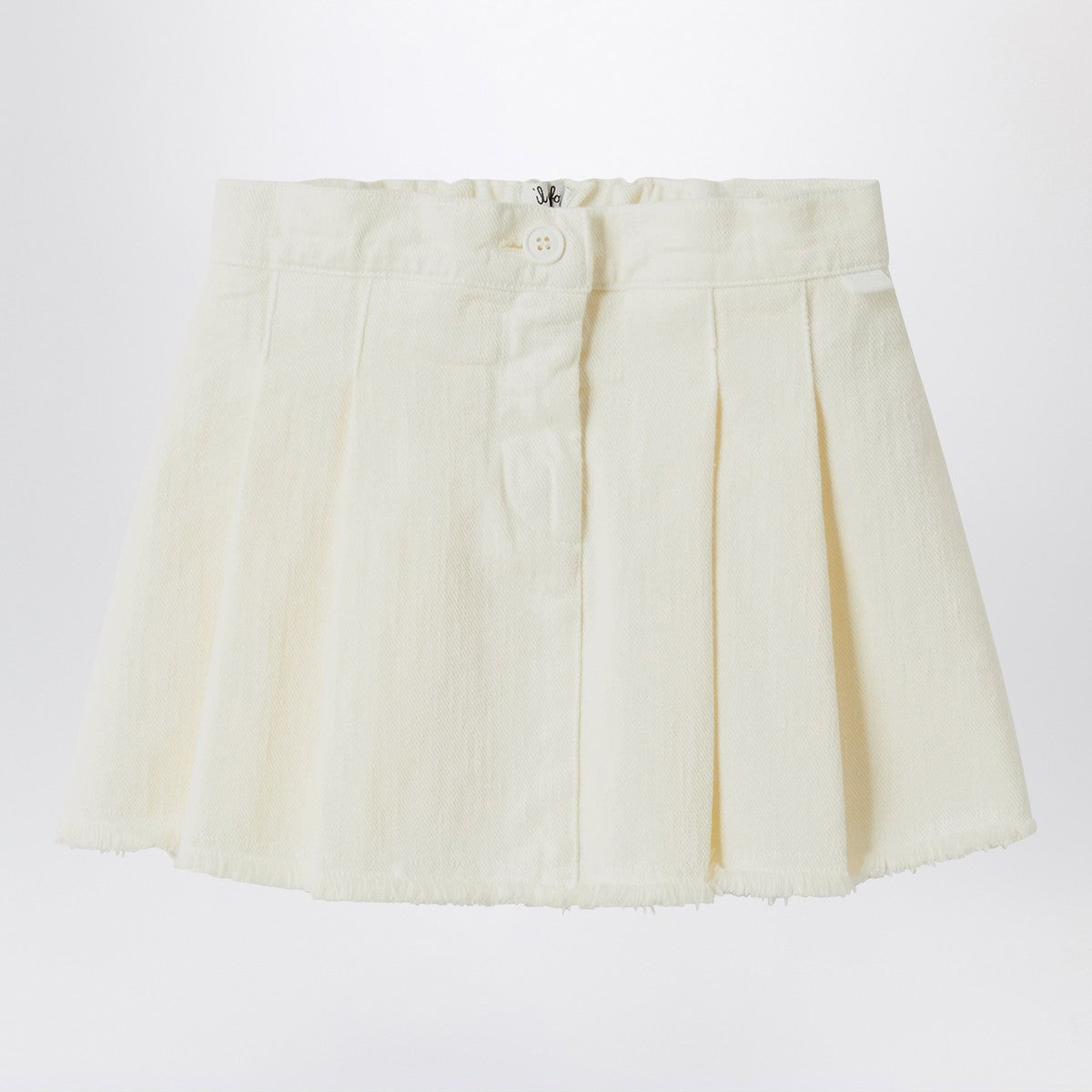 Il Gufo White milk skirt in denim Il Gufo 