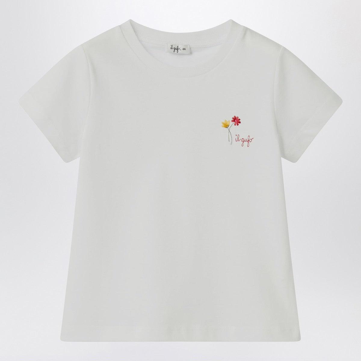 Il Gufo White T-shirt with embroidered logo Il Gufo 