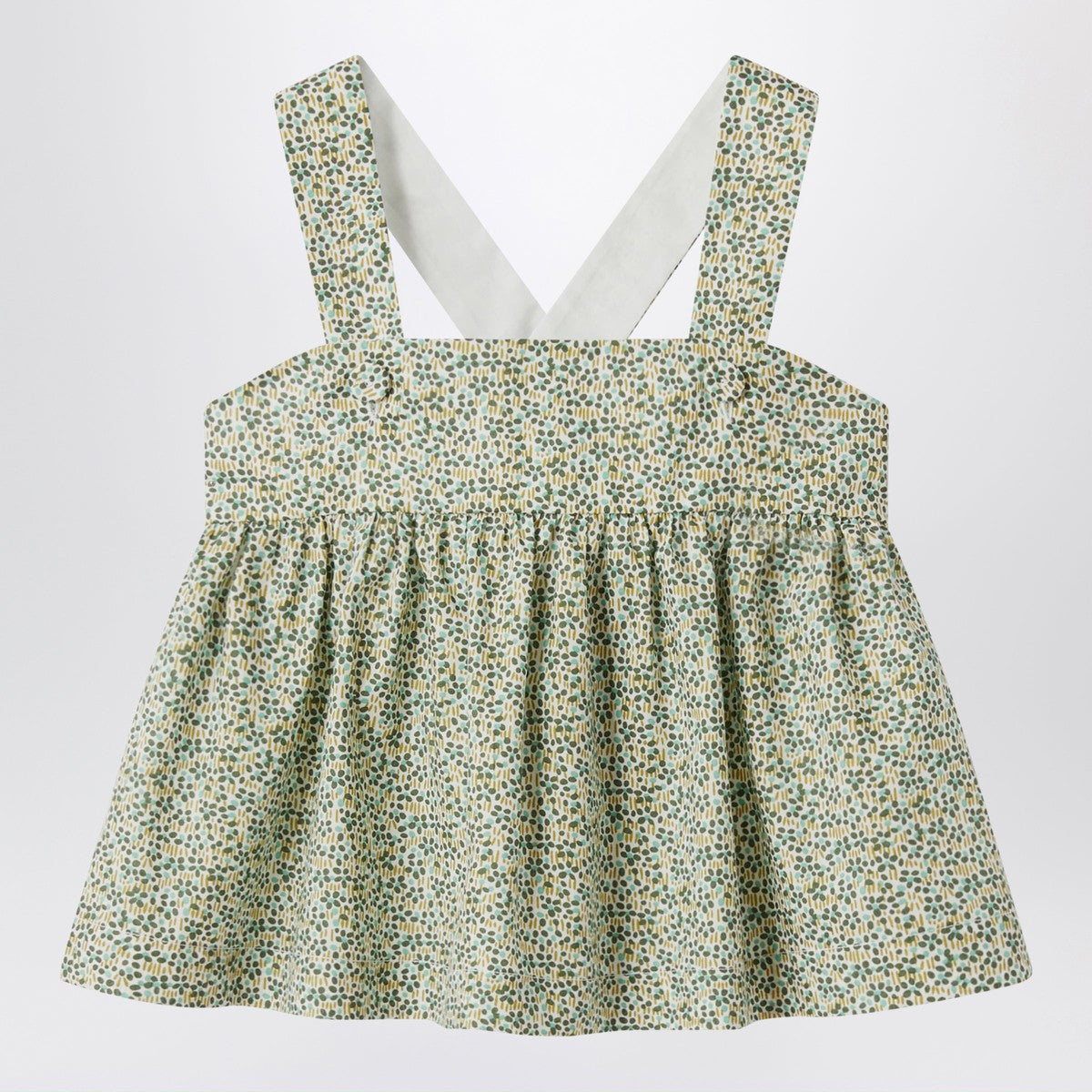 Il Gufo Forest green top in Liberty fabric Il Gufo 