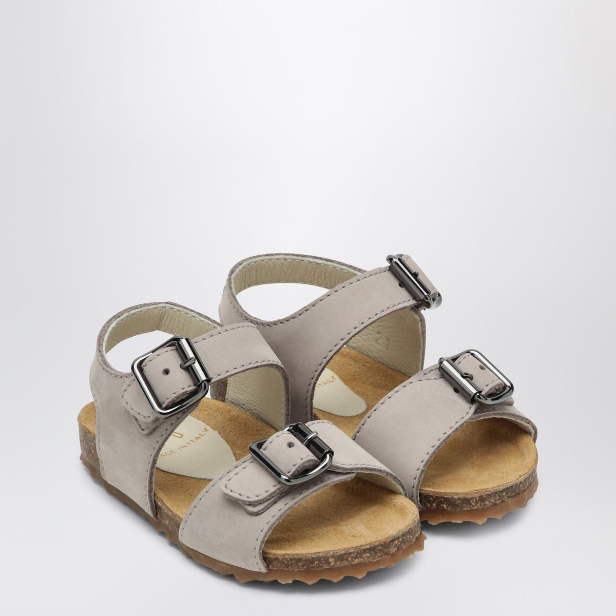 Il Gufo Gray sandal in nubuck with strap Il Gufo 