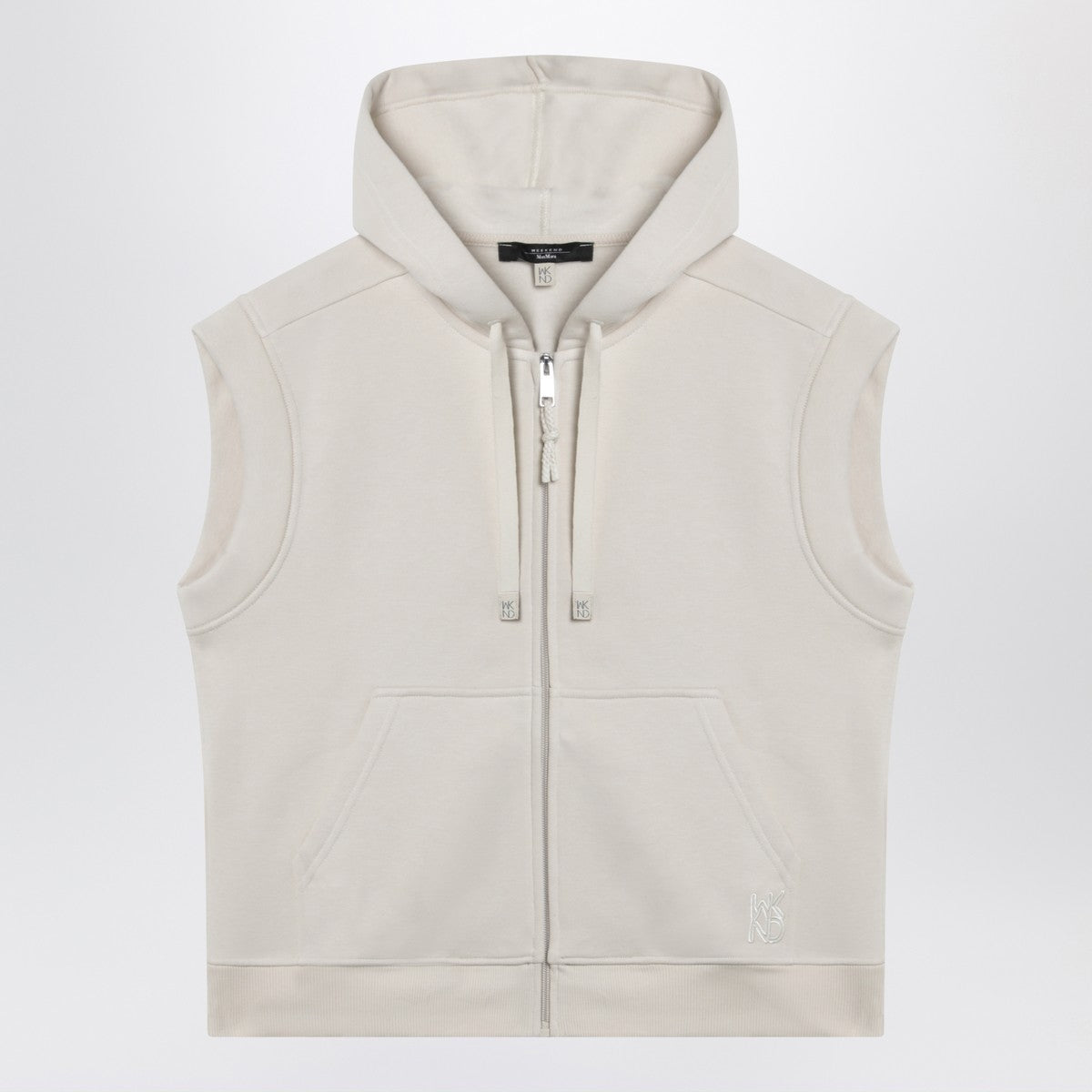 Weekend Max Mara Ivory cotton-fleece gilet Weekend Max Mara 