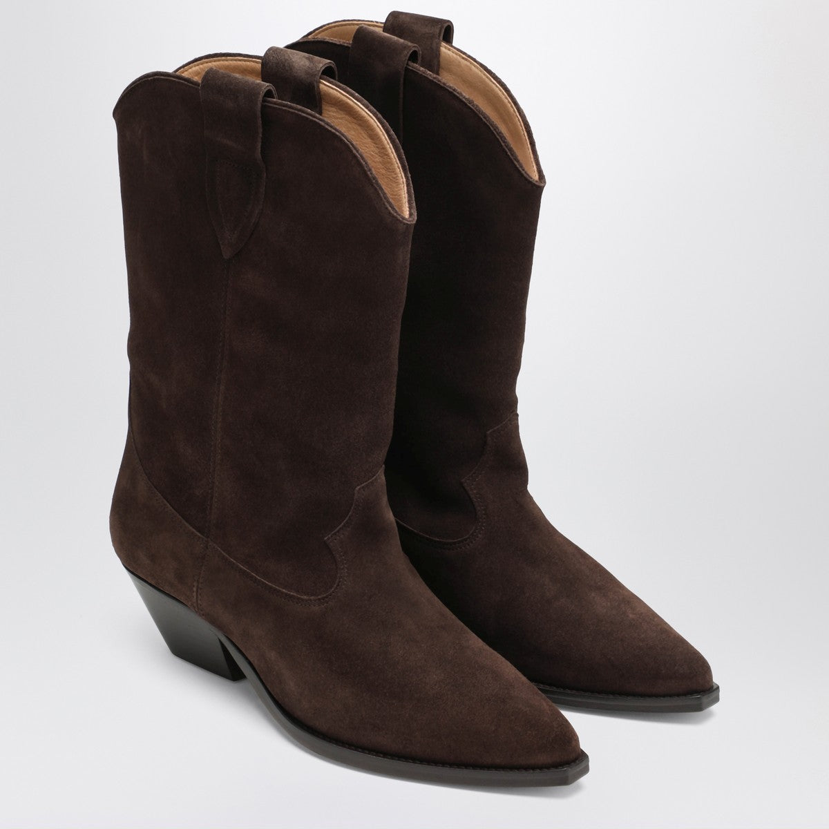 ISABEL MARANT Duerto Chocolate cowboy boots in suede Isabel Marant 