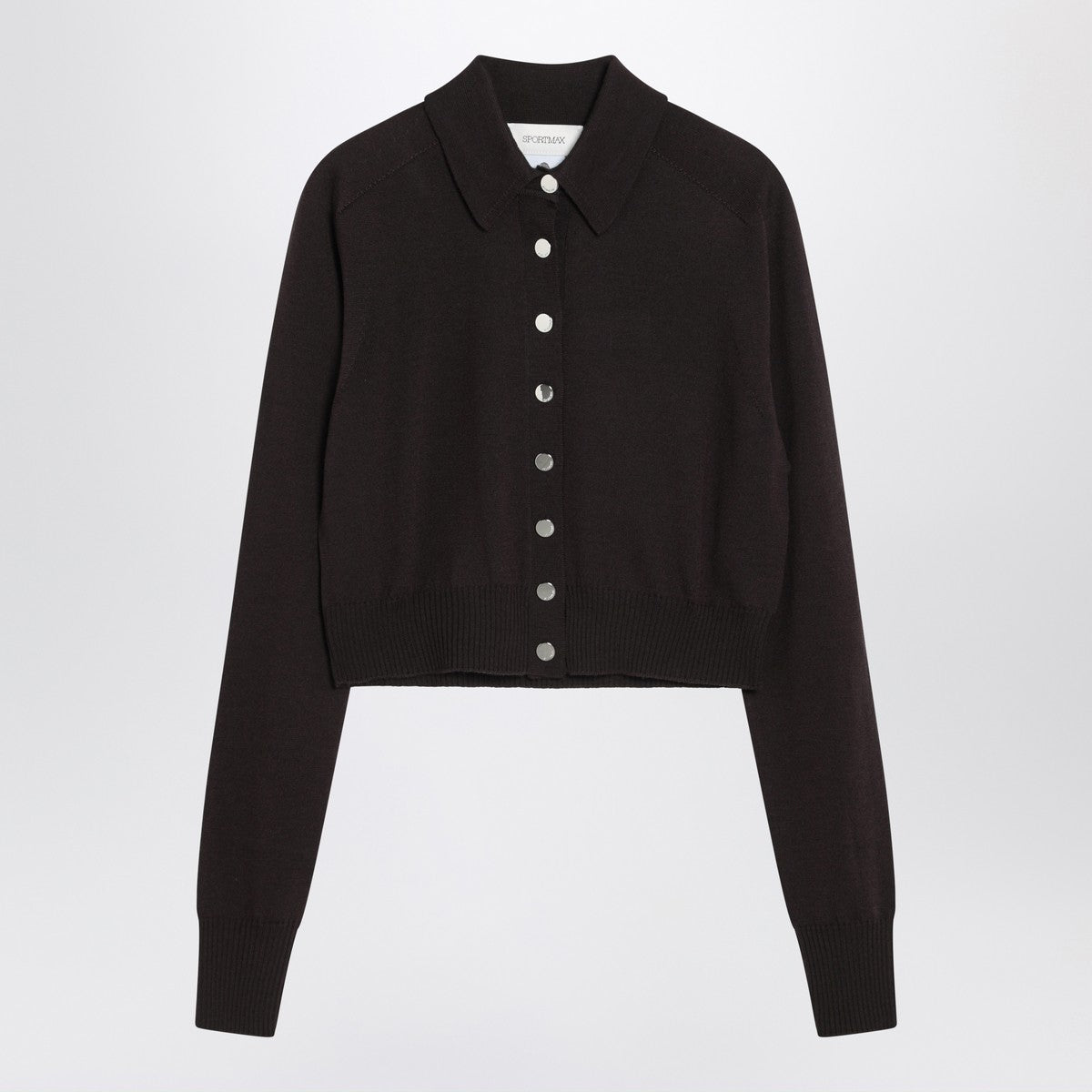 Sportmax Dark brown cardigan in wool Sportmax 