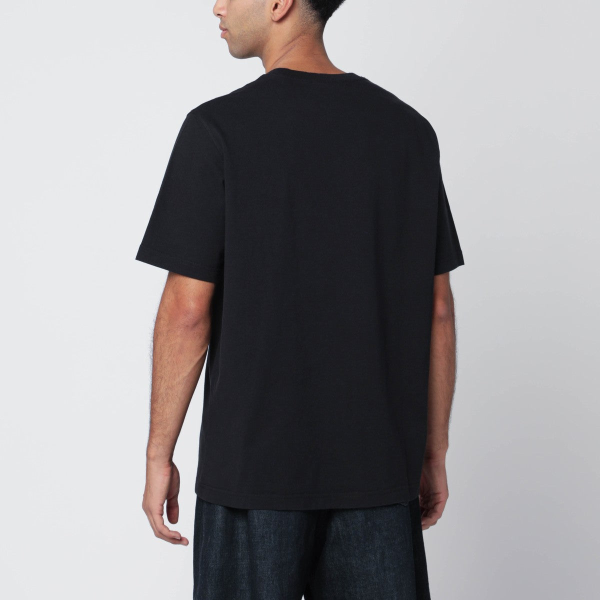 Maison Kitsuné Black comfort T-shirt with logo patch Maison Kitsuné 
