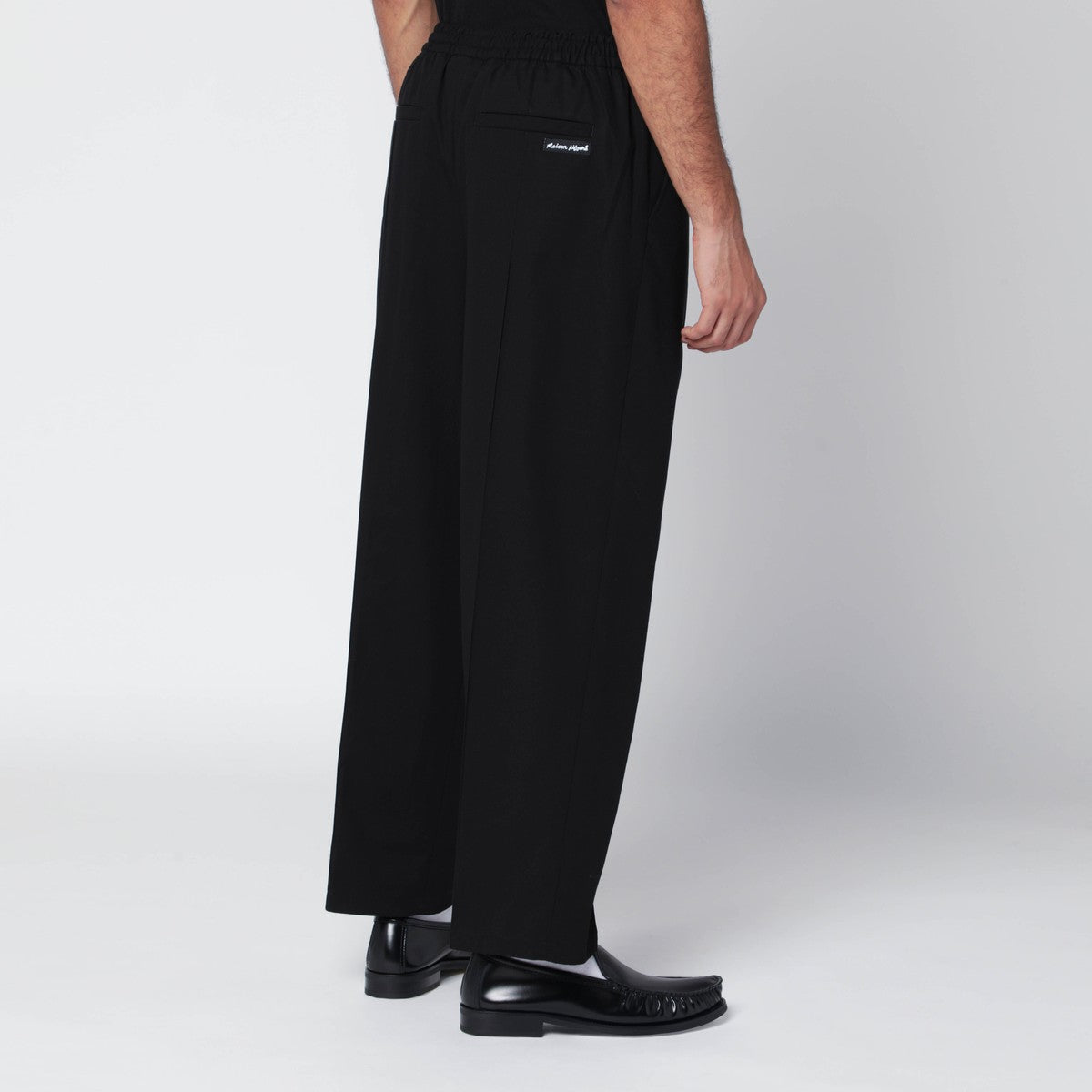 Maison Kitsuné Black cotton trousers Maison Kitsuné 