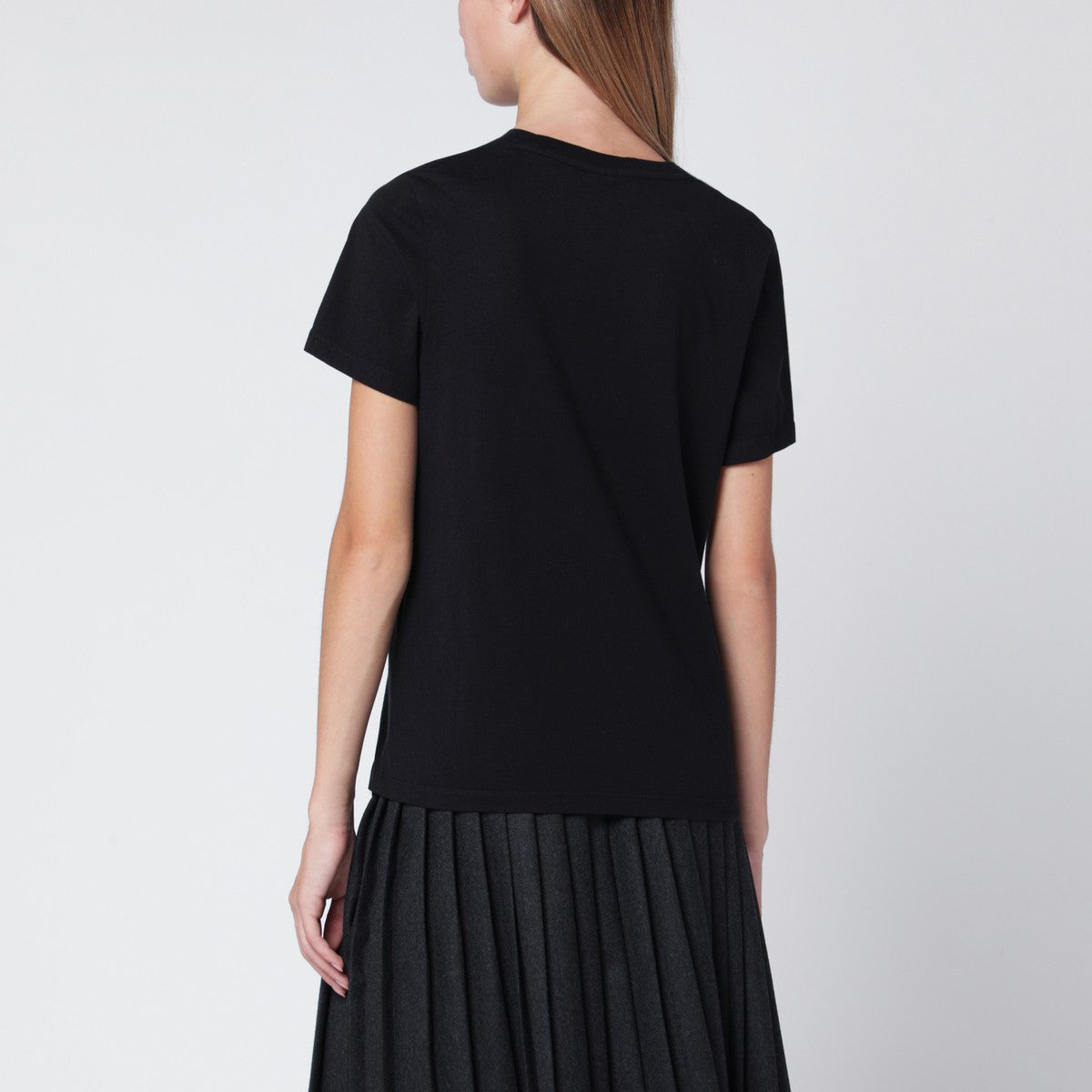 Maison Kitsuné Black T-shirt with logo patch Maison Kitsuné 