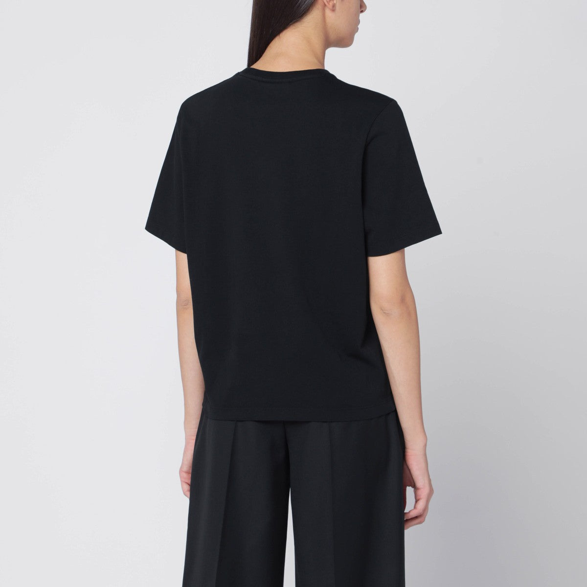 Maison Kitsuné Black T-shirt with logo patch Maison Kitsuné 