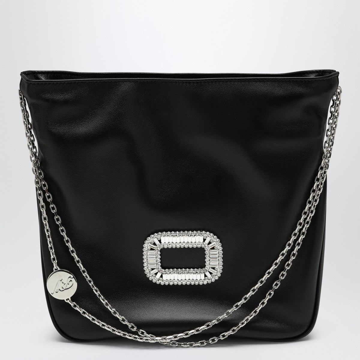 ROGER VIVIER Mini Pilgrim black leather bag Roger Vivier 