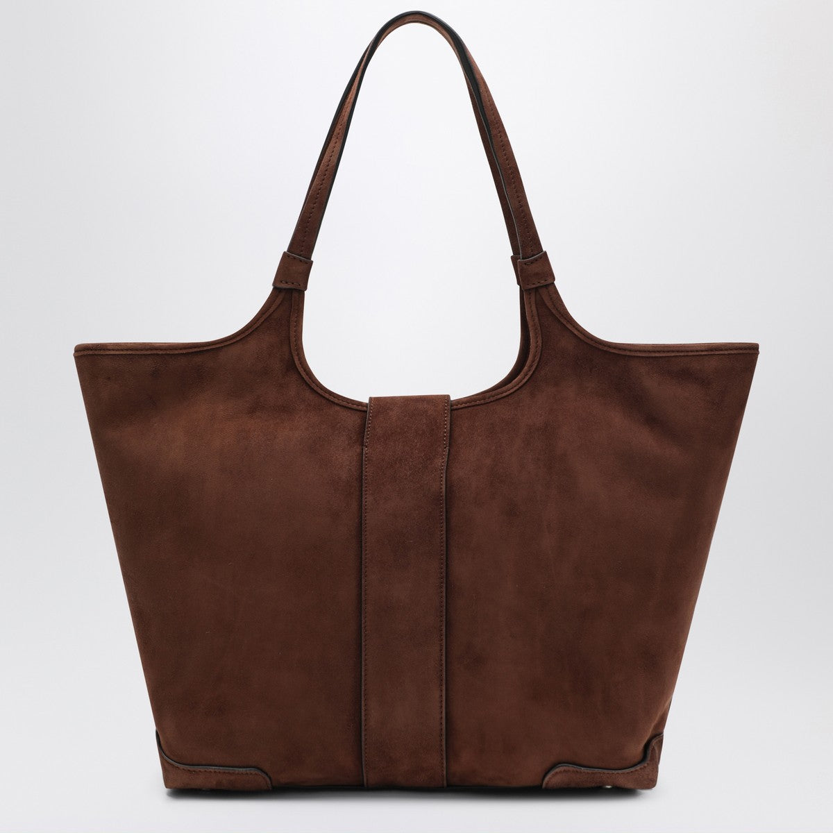 ROGER VIVIER Viv'' Choc Medium Shopping Bag in brown suede Roger Vivier 