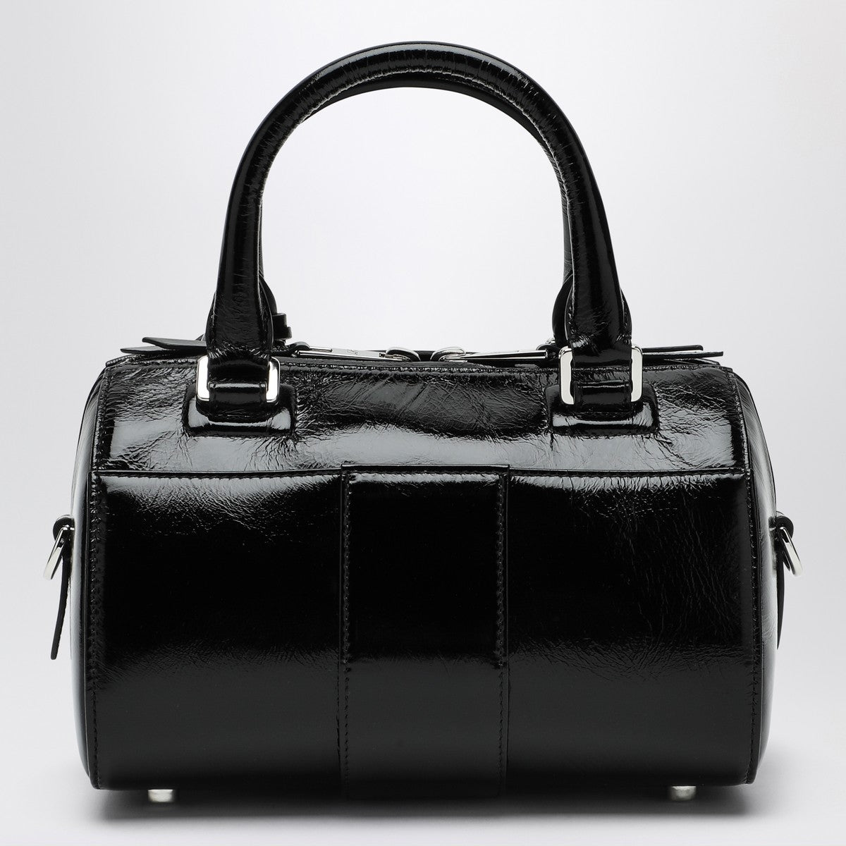 ROGER VIVIER Belle Vivier Mini Bowling Bag in black patent leather Roger Vivier 