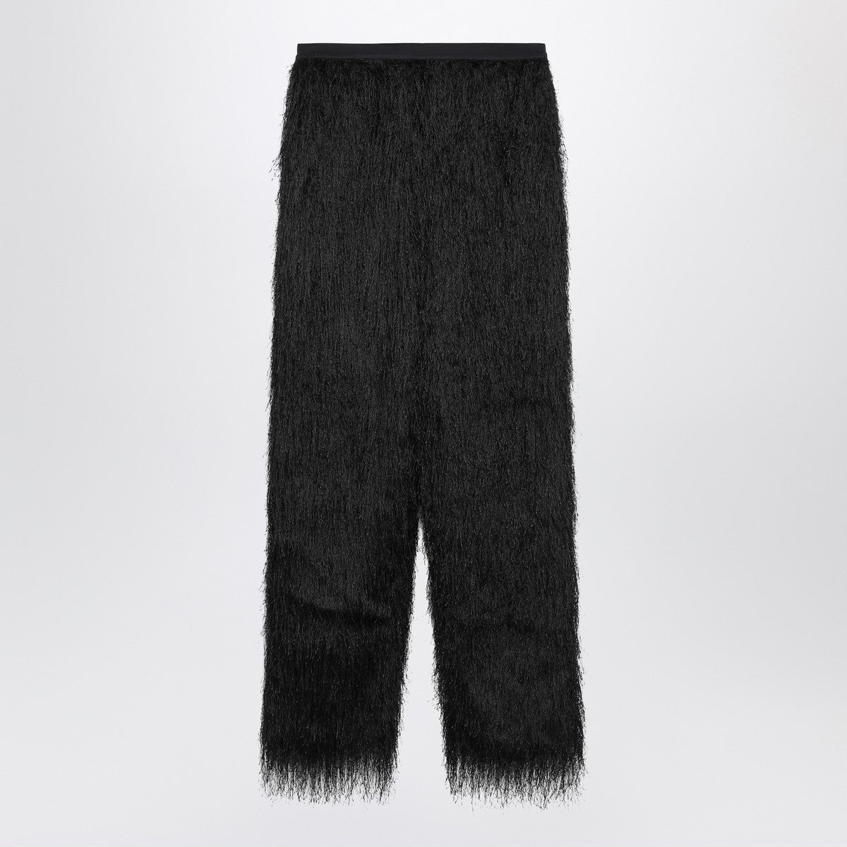 LouLou De Saison Black Reed fringed trousers LouLou De Saison 