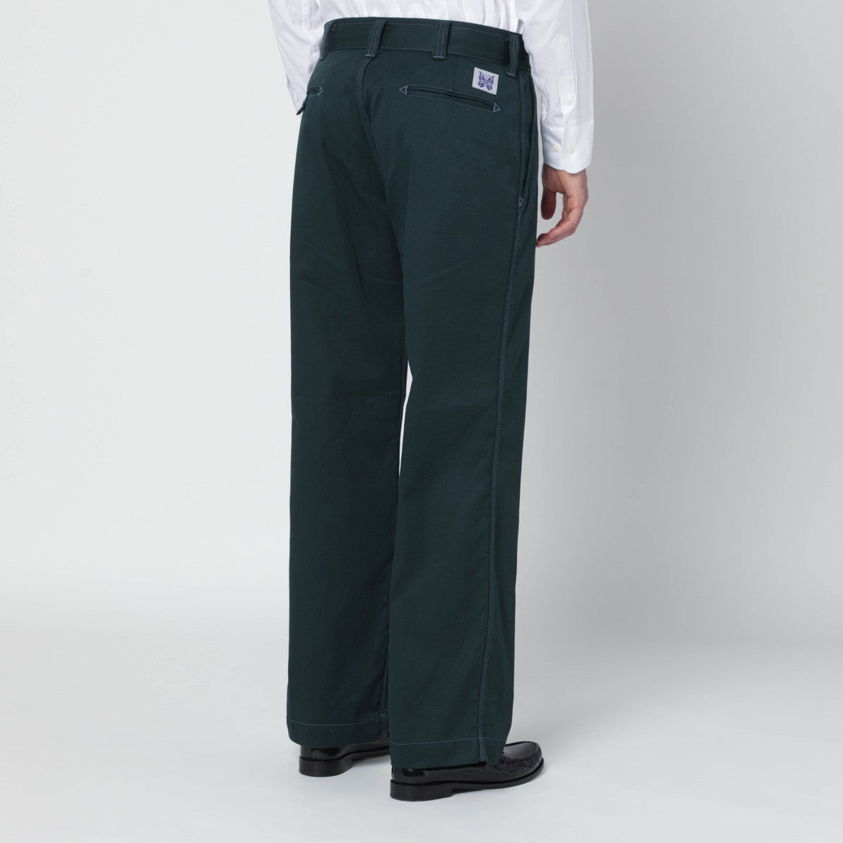 Needles Green cotton-blend trousers Needles 