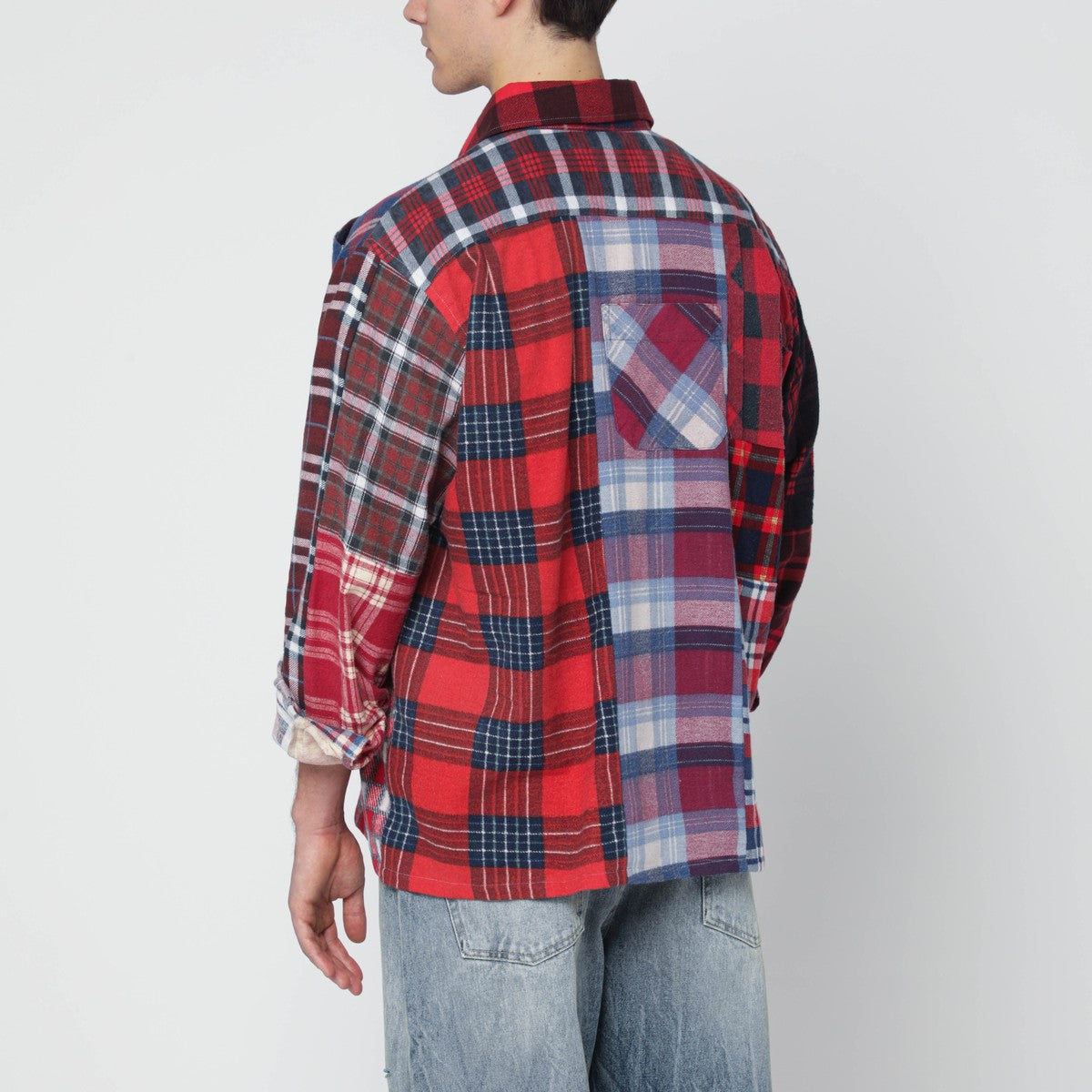 Needles Cotton patchwork check shirt Needles 