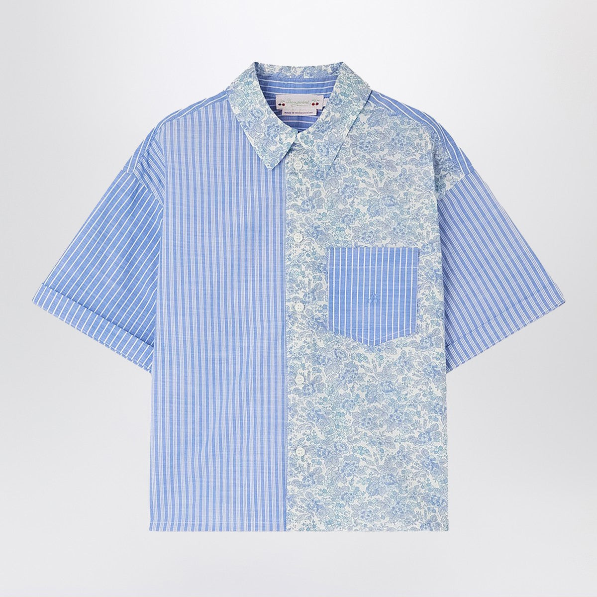 Bonpoint Elyas patchwork light blue shirt Bonpoint 