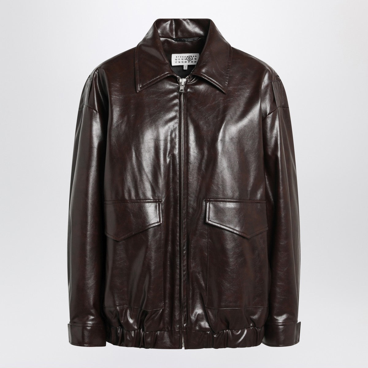 MM6 Maison Margiela Burgundy faux leather jacket MM6 Maison Margiela 
