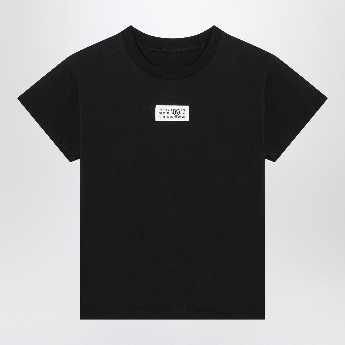 MM6 Maison Margiela Black T-shirt with Numeric Signature patch MM6 Maison Margiela 
