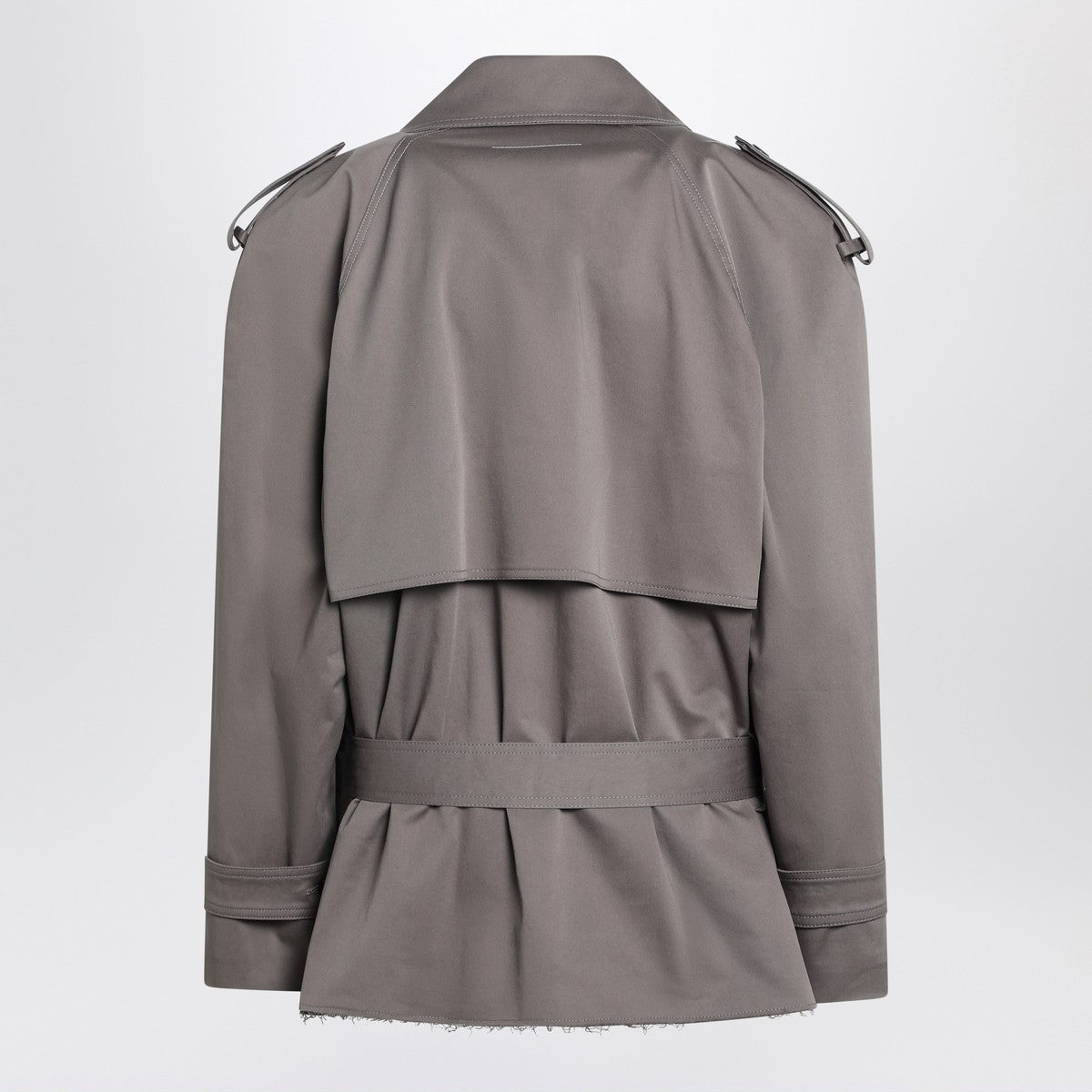 MM6 Maison Margiela Short double-breasted grey trench coat MM6 Maison Margiela 
