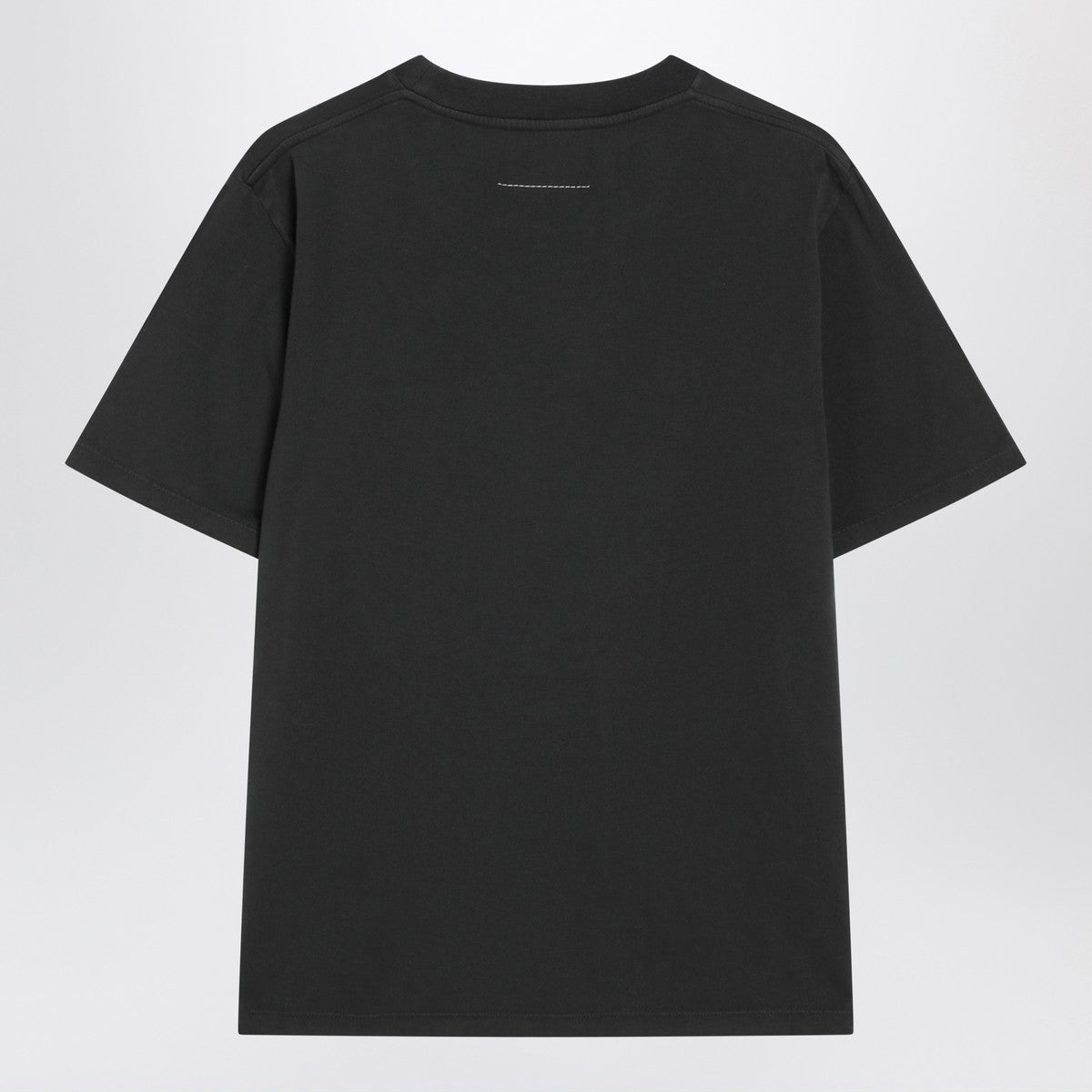 MM6 Maison Margiela Black T-shirt with Numeric patch and tape detail MM6 Maison Margiela 