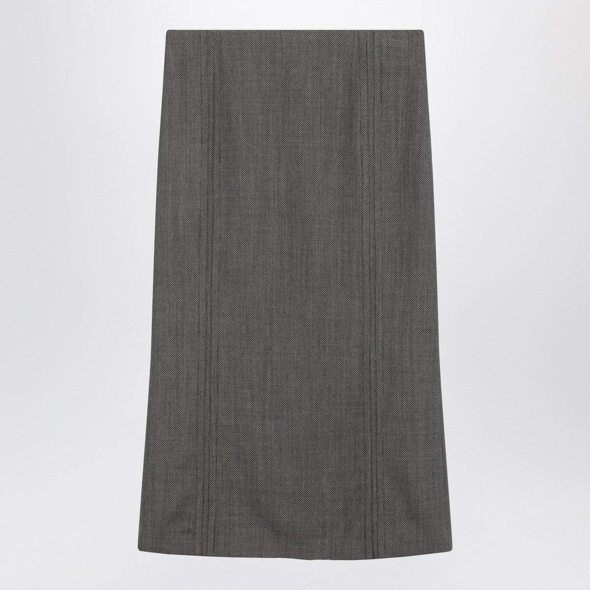 MM6 Maison Margiela Brown and beige patterned wool midi skirt MM6 Maison Margiela 