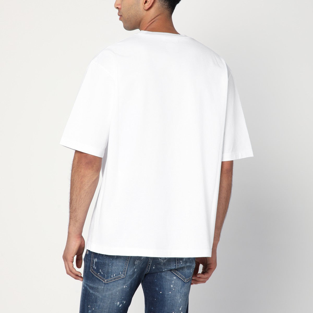 Dsquared2 White T-shirt with logo embroidery Dsquared2 