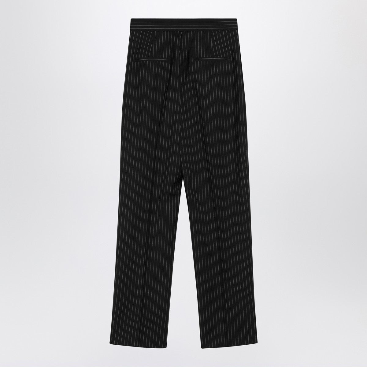 Max Mara Black pinstriped wool trousers Max Mara 