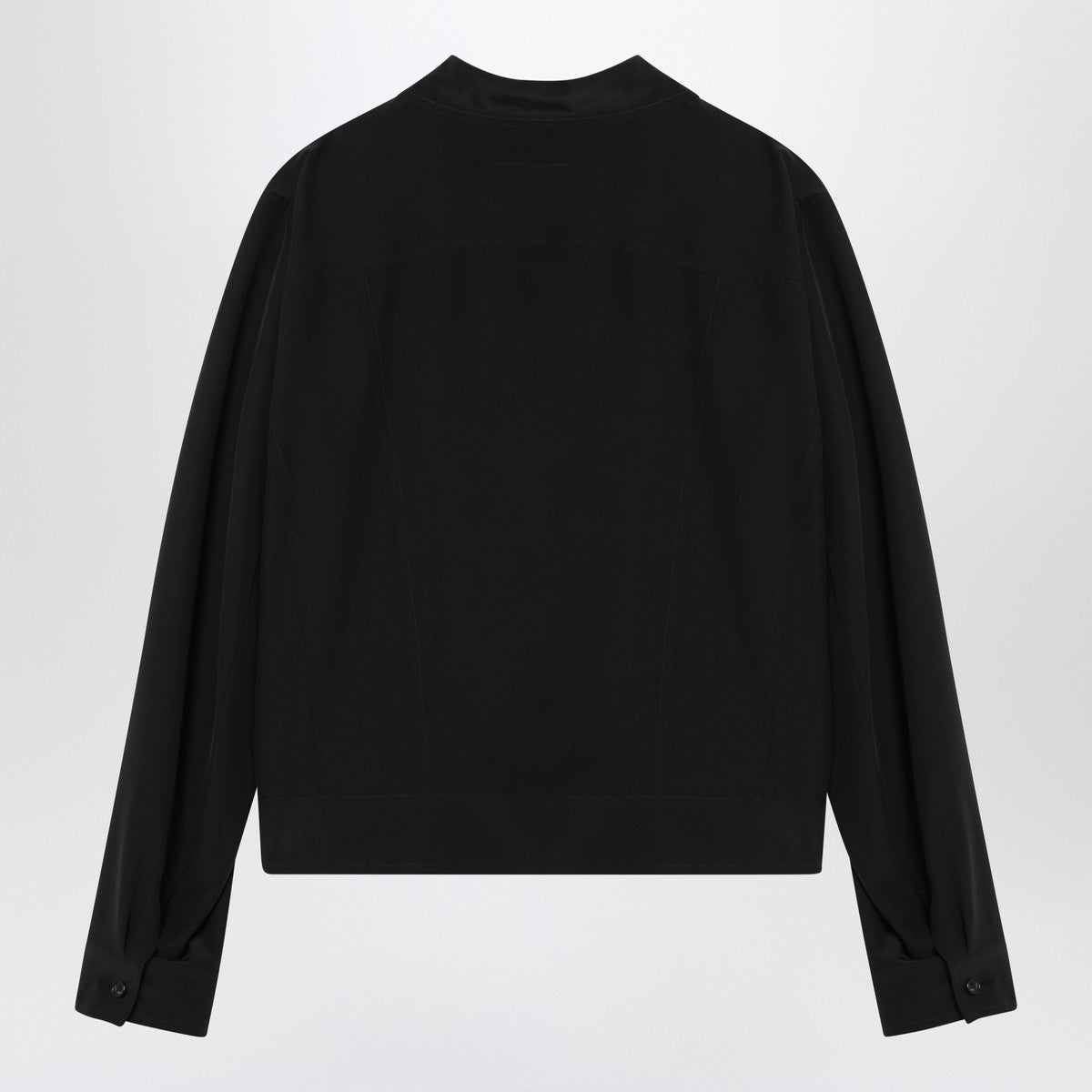 MM6 Maison Margiela Black zip-up silk jacket MM6 Maison Margiela 