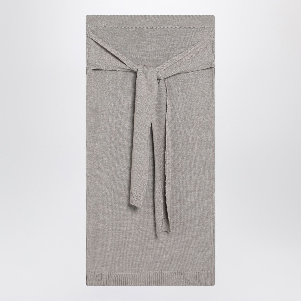 LEMAIRE Taupe trompe-l''oeil skirt in wool blend Lemaire 