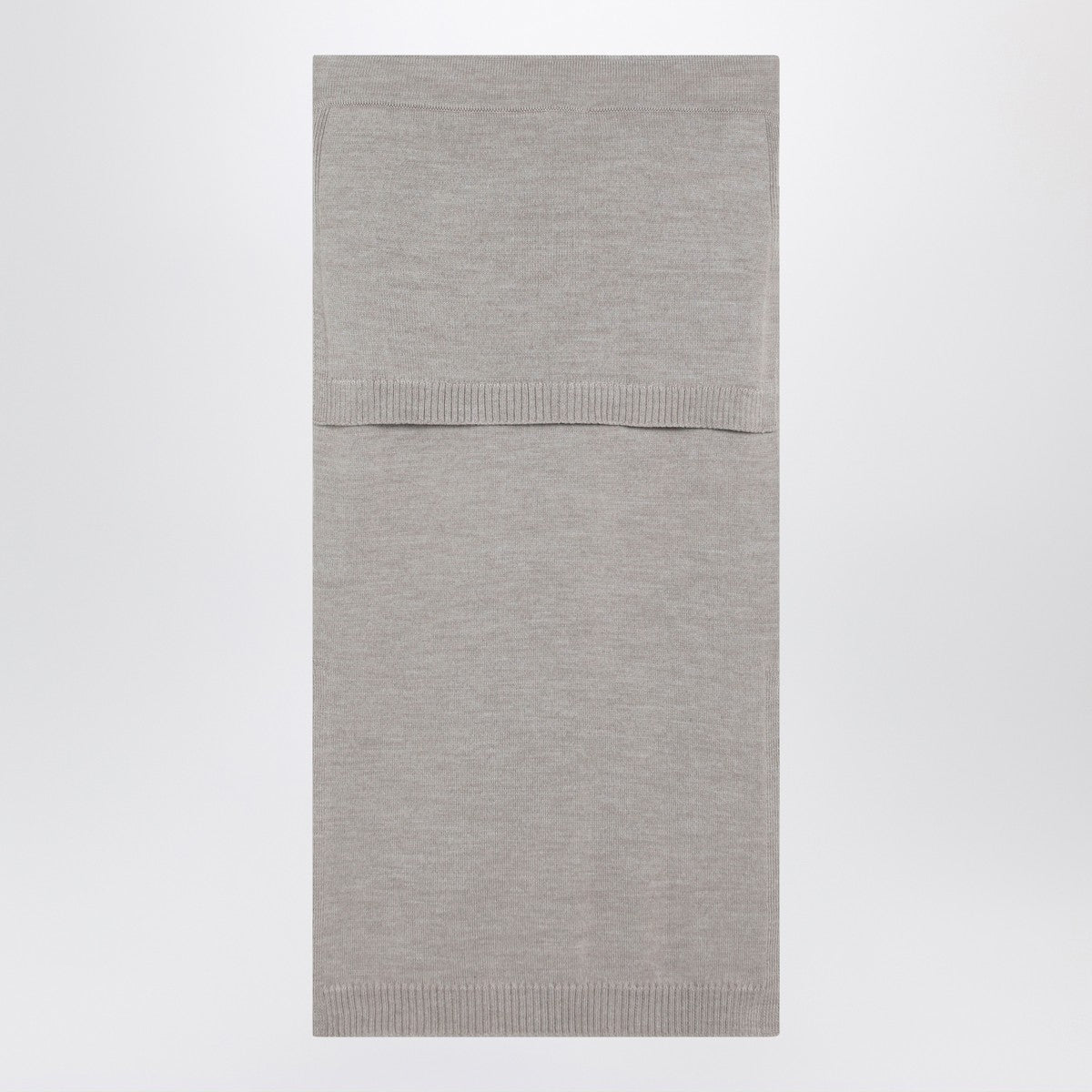 LEMAIRE Taupe trompe-l''oeil skirt in wool blend Lemaire 