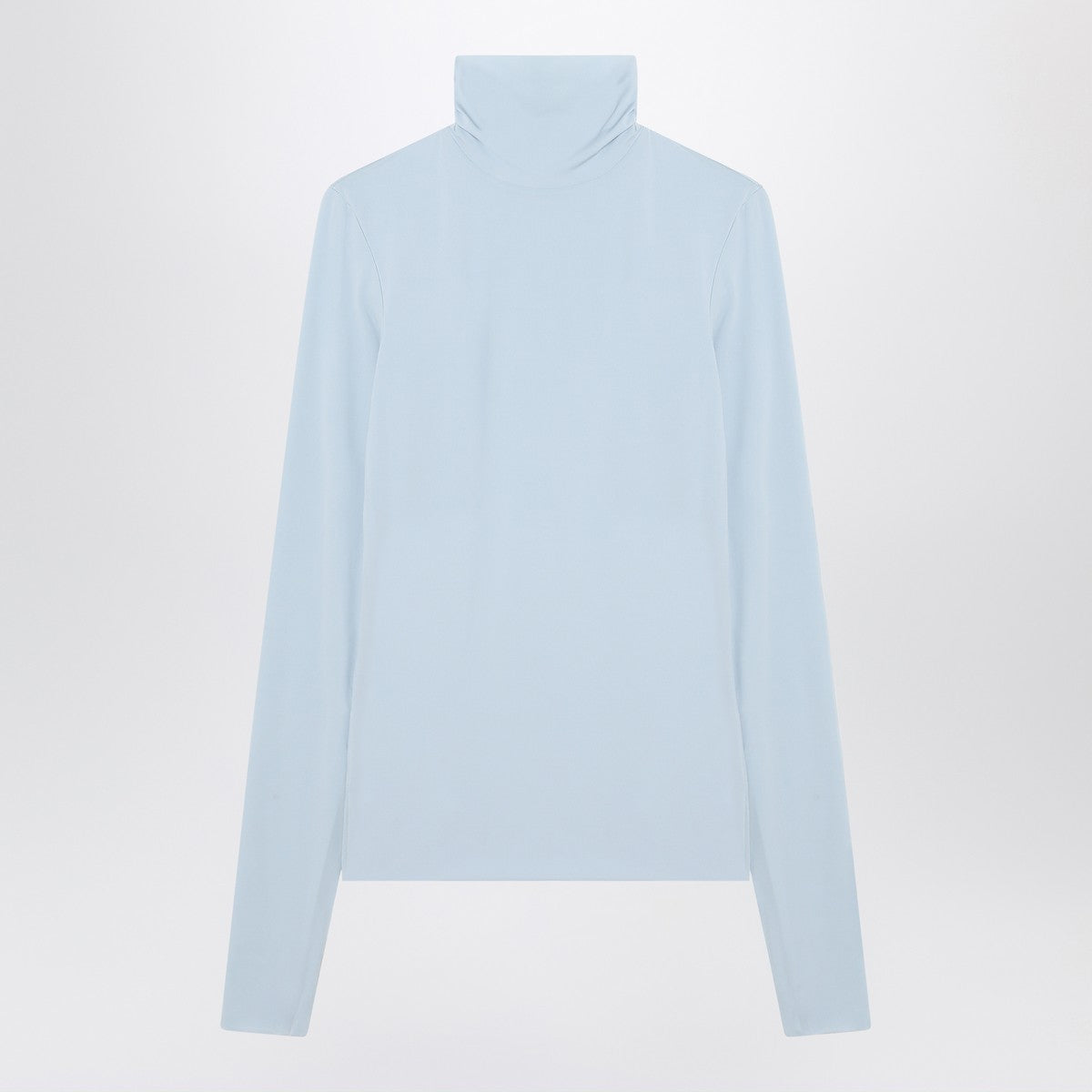 Sportmax Light blue jersey knit turtleneck sweater Sportmax 