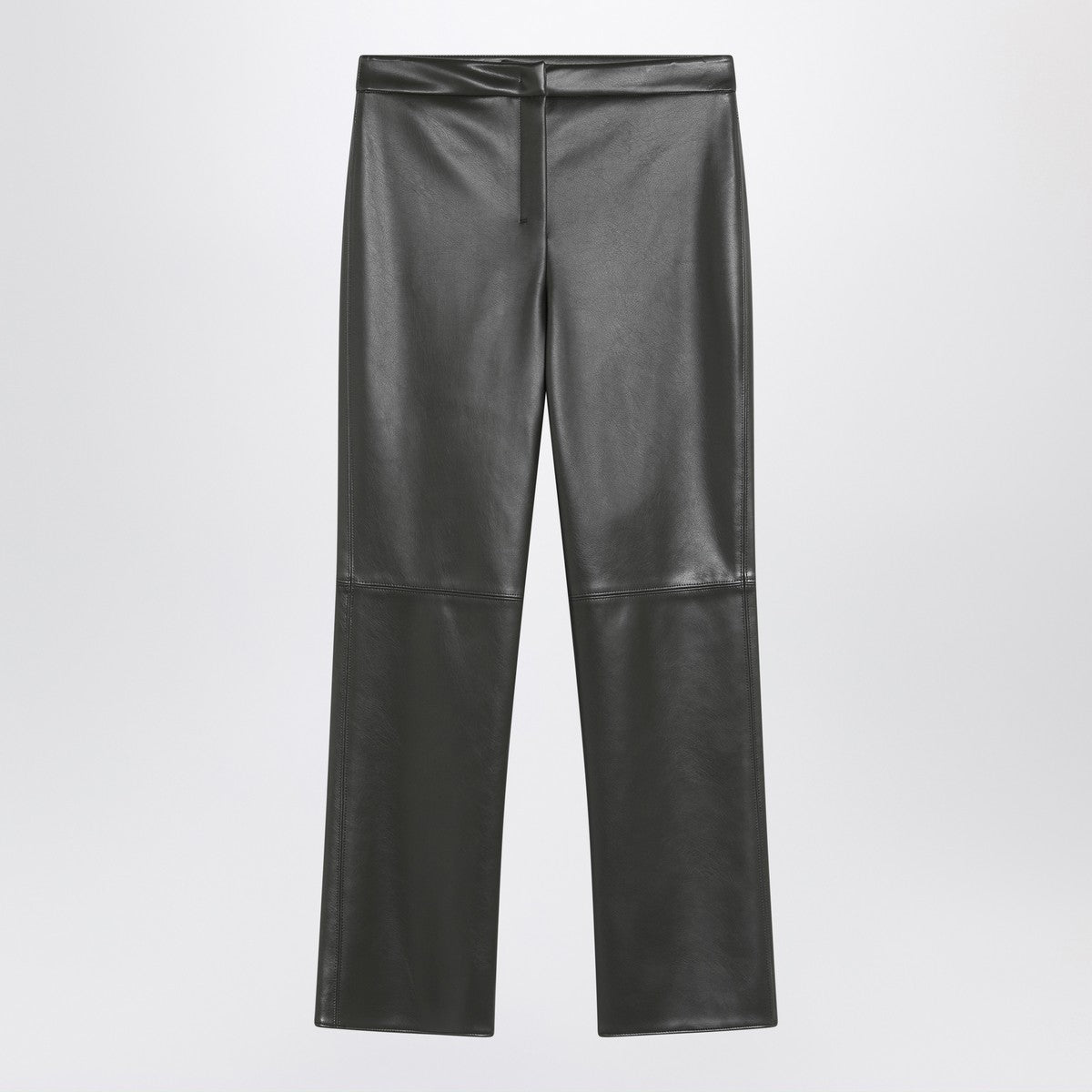 S Max Mara Dark green trousers in coated fabric S Max Mara 