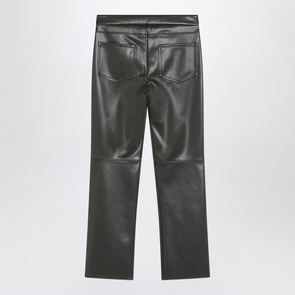 S Max Mara Dark green trousers in coated fabric S Max Mara 