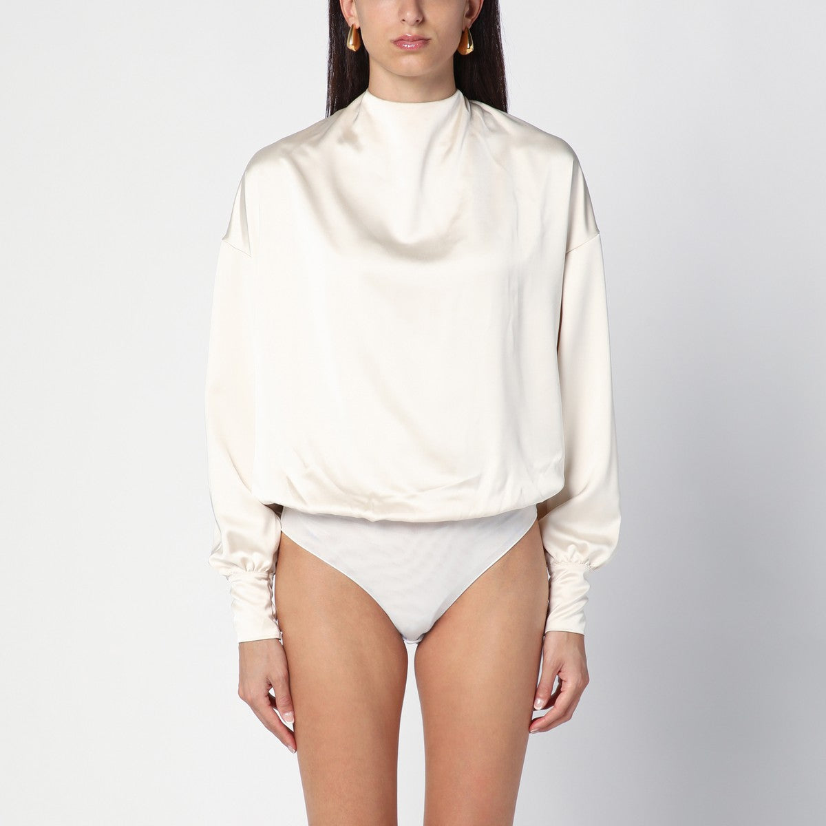 THE ANDAMANE Sylvia milk-white bodysuit The Andamane 