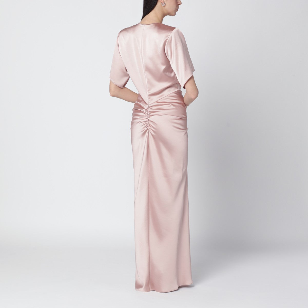 The Andamane Light pink Iris dress with draping The Andamane 