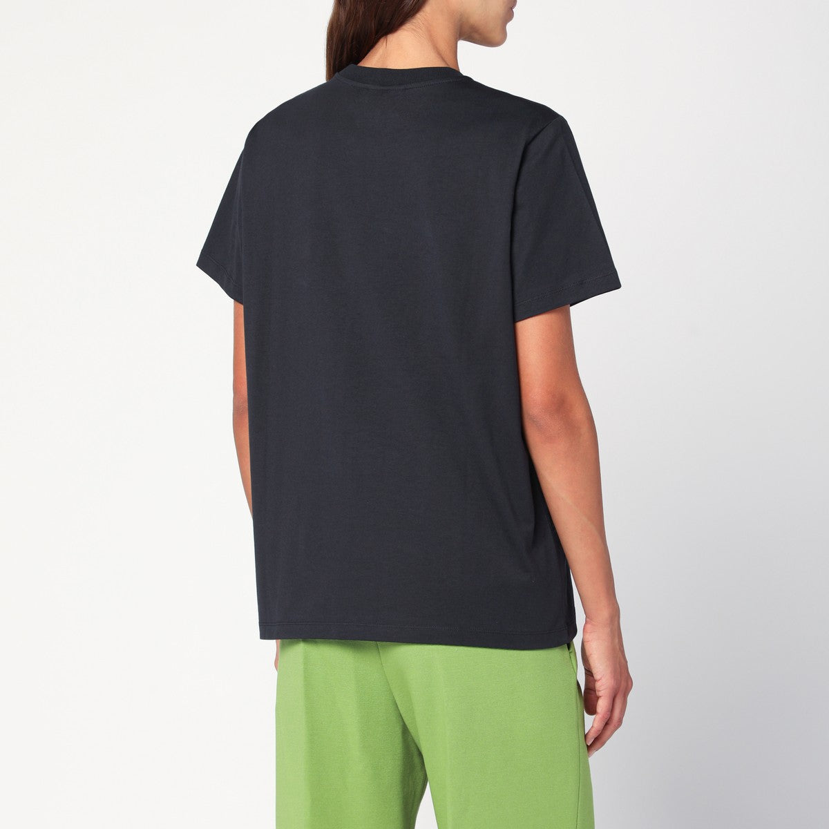 GANNI Dark grey Rose T-shirt Ganni 