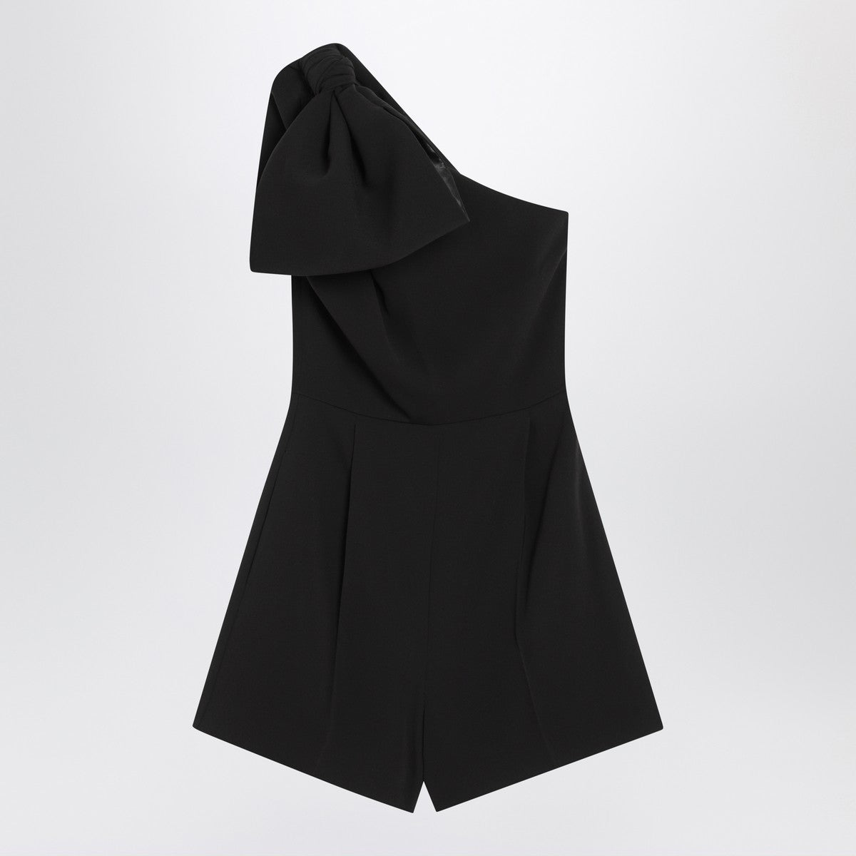 Max Mara Pianoforte One-shoulder short jumpsuit in black cady Max Mara Pianoforte 