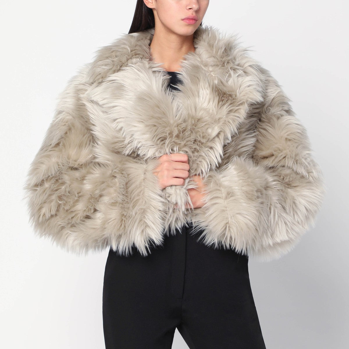 TheLatest Short ice-white faux fur coat TheLatest 