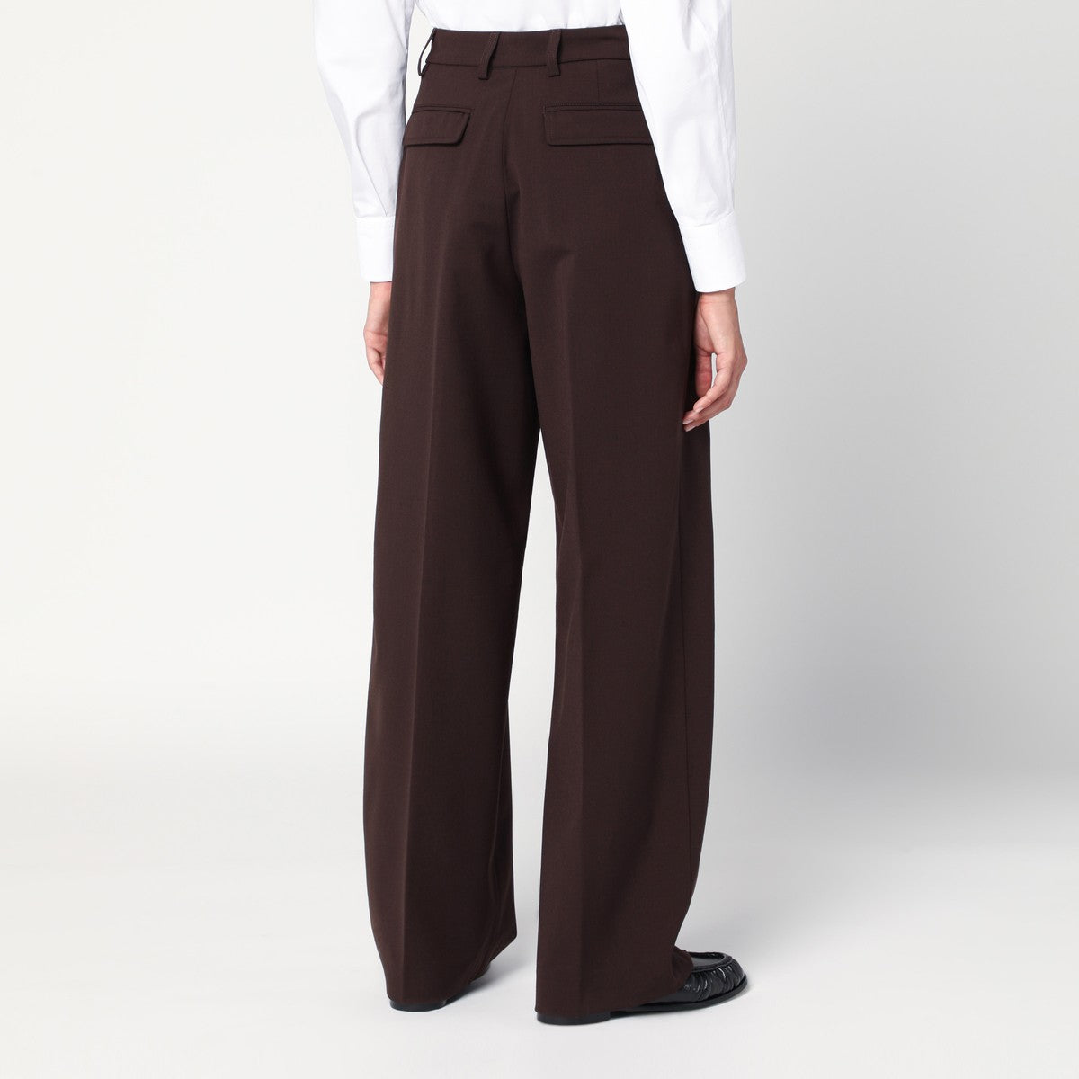 TheLatest Wide-leg brown wool blend trousers TheLatest 