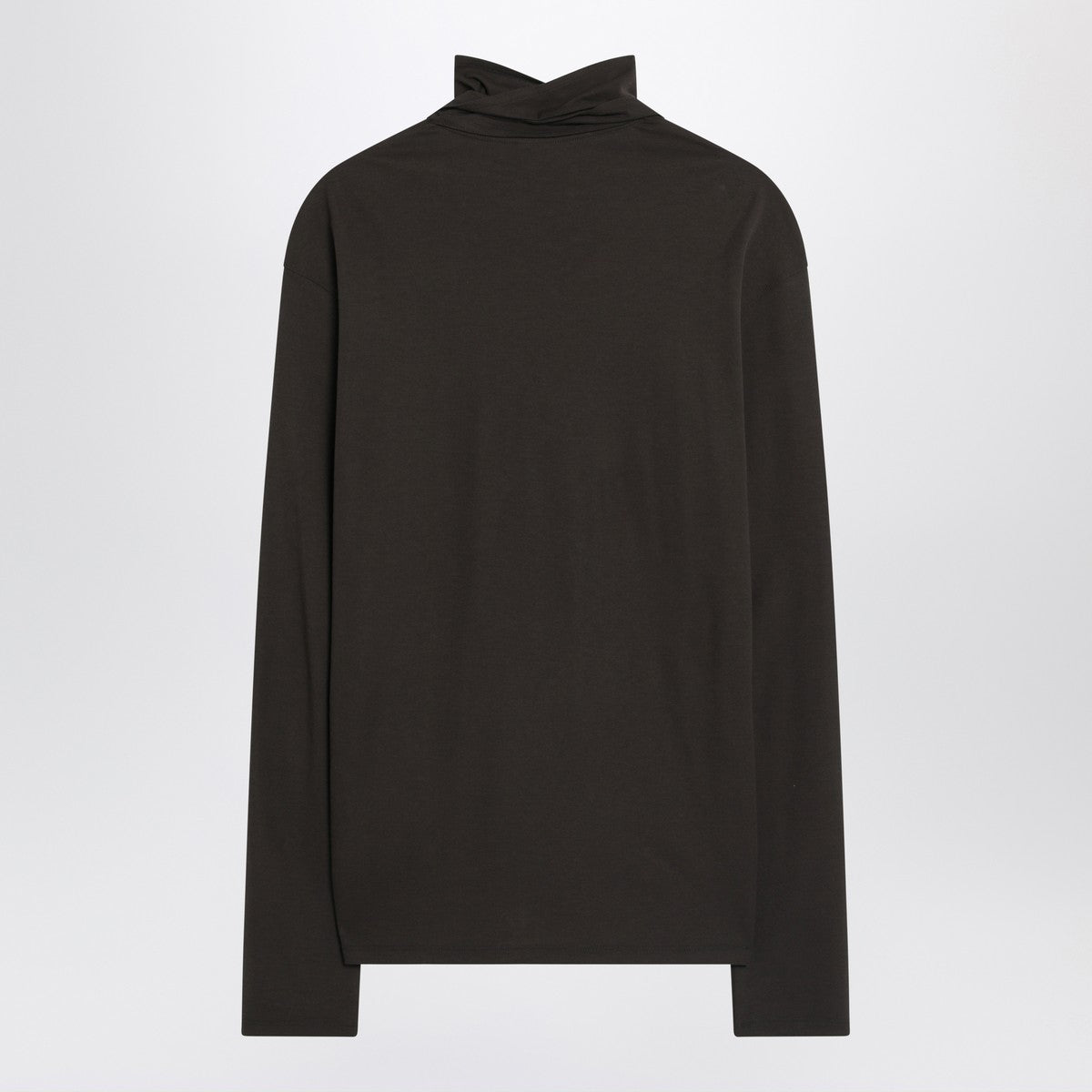 LEMAIRE Brown turtleneck with integrated scarf Lemaire 