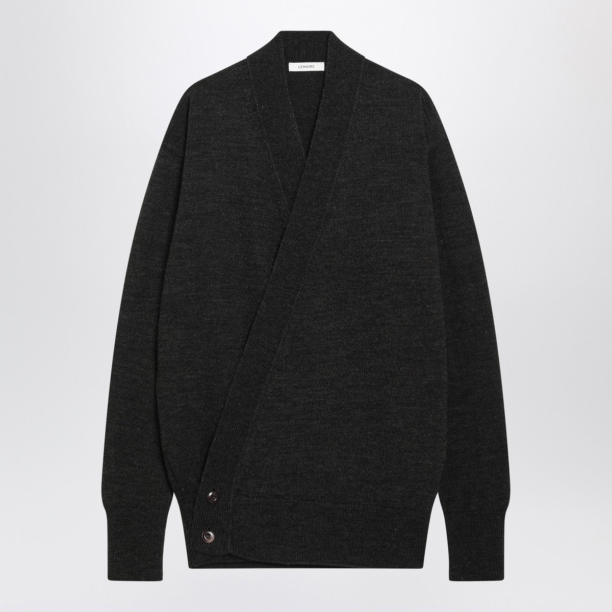 LEMAIRE Brown alpaca wrap cardigan Lemaire 