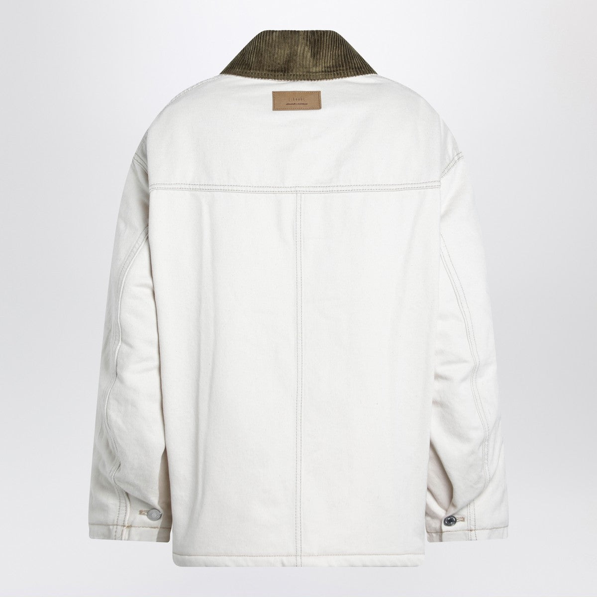 Ami Paris Ivory padded worker cotton jacket Ami Paris 