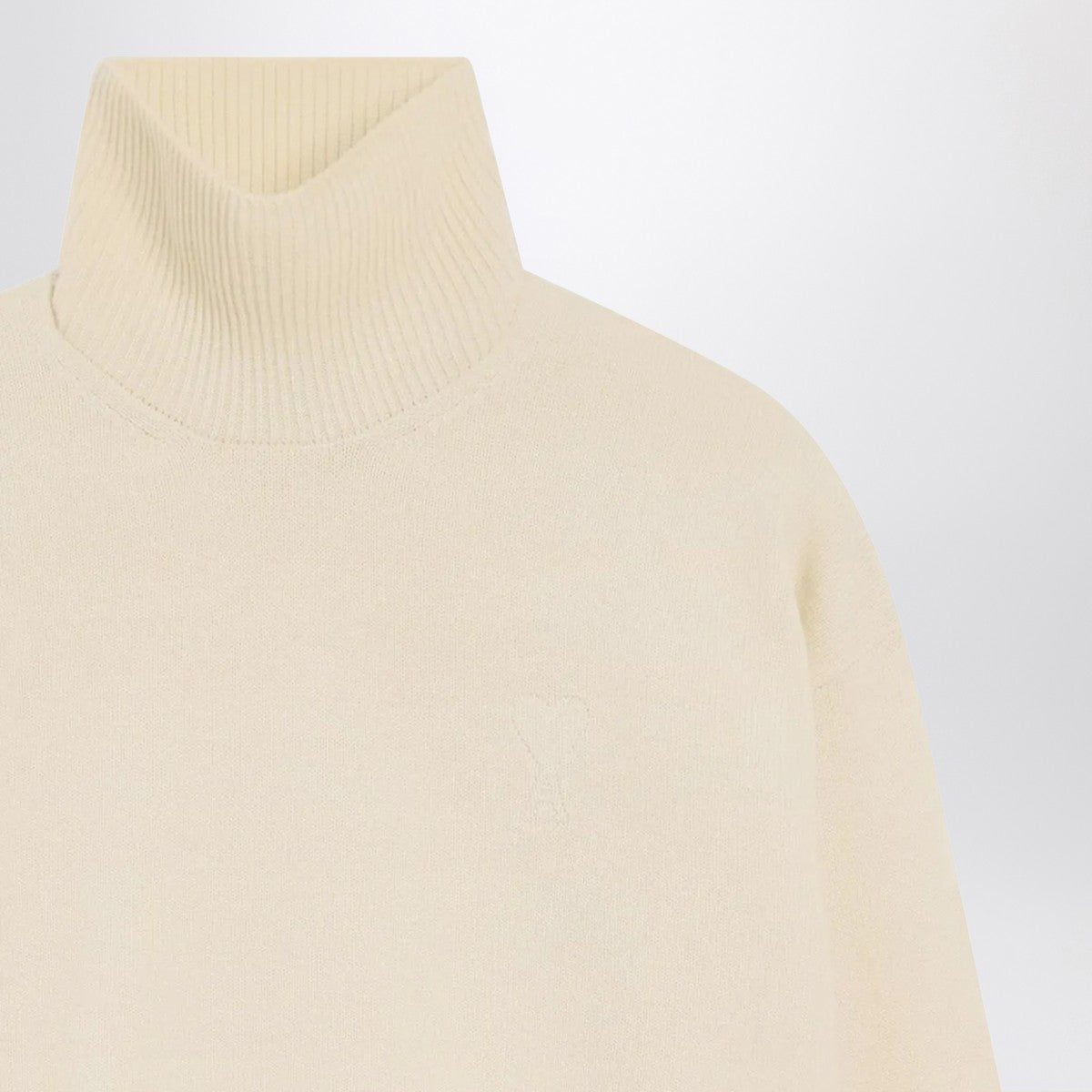 Ami Paris Ivory Ami De Coeur turtleneck sweater Ami Paris 