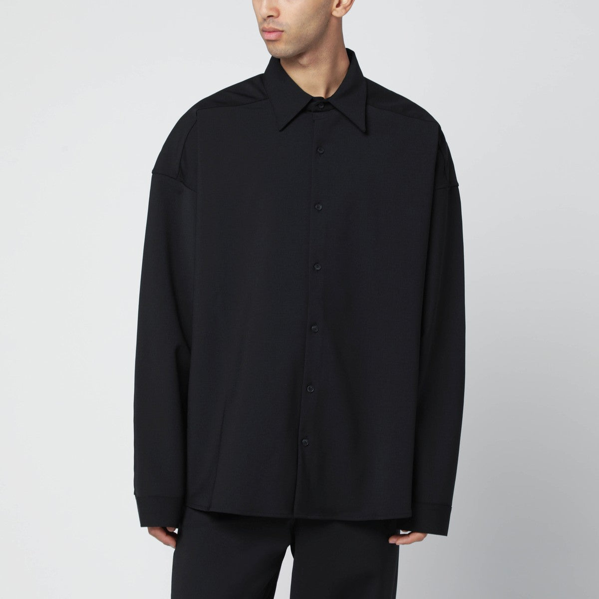 Entire Studios Black wool-blend shirt Entire Studios 