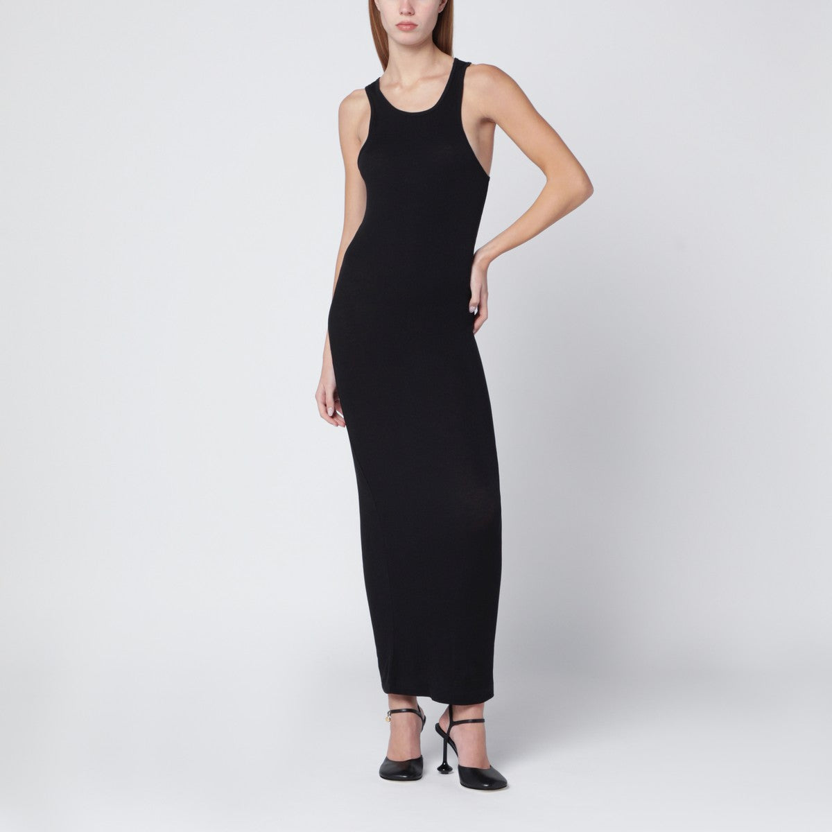 Entire Studios Black sleeveless cotton-blend dress Entire Studios 