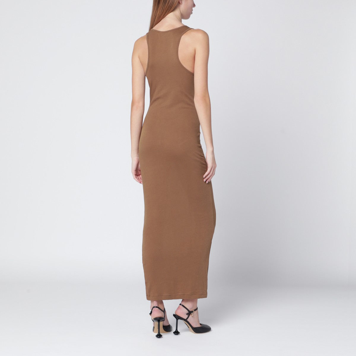 Entire Studios Sand-colored sleeveless cotton-blend dress Entire Studios 