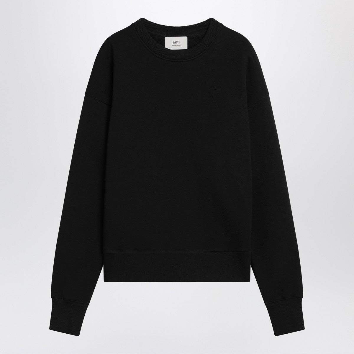 Ami Paris Black Ami De Coeur crewneck sweatshirt Ami Paris 